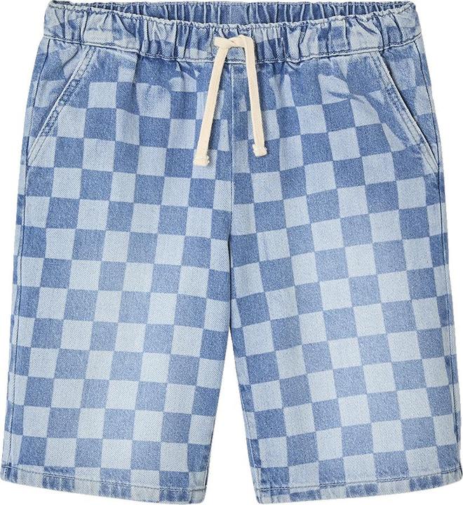 Actual product image Jonen Jungen Jeans-Bermudas mit Schachbrettmuster in Loose-Fit (134)