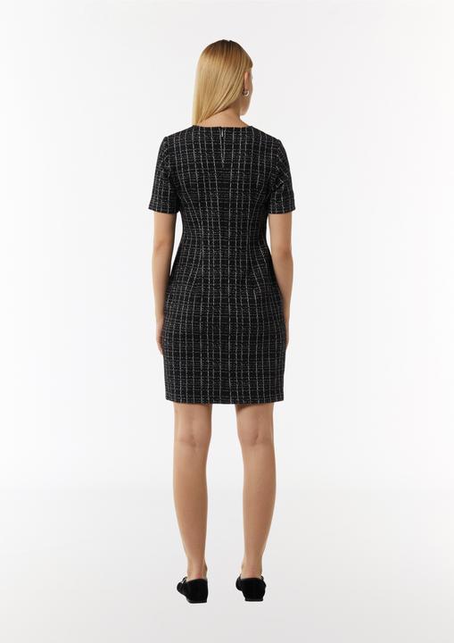 Actual product image Comma Kleid Elastisches Bouclé-Kleid mit Karomuster (34)