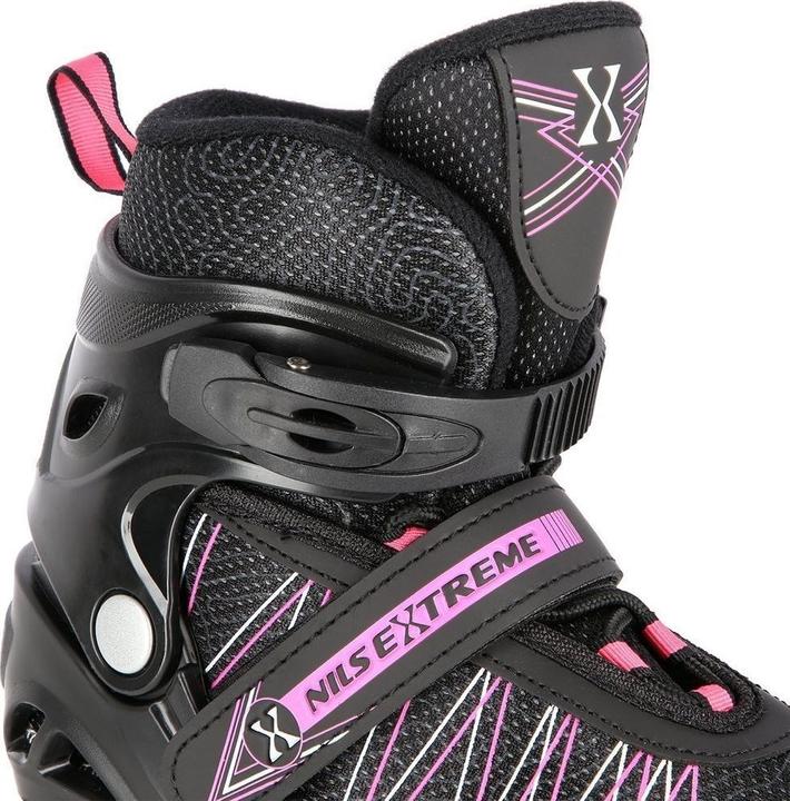 Produktbild Nils Rollschuhe/Hockey-Skates NH11912 schwarz-rosa - PU76 mm/82A (M 35-38) (37)