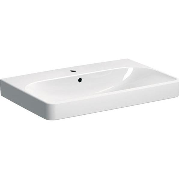 Geberit, Waschbecken, Waschtisch Smyle Square 75 cm wei mit Beschichtung 500249018 (480 mm, 750 mm)