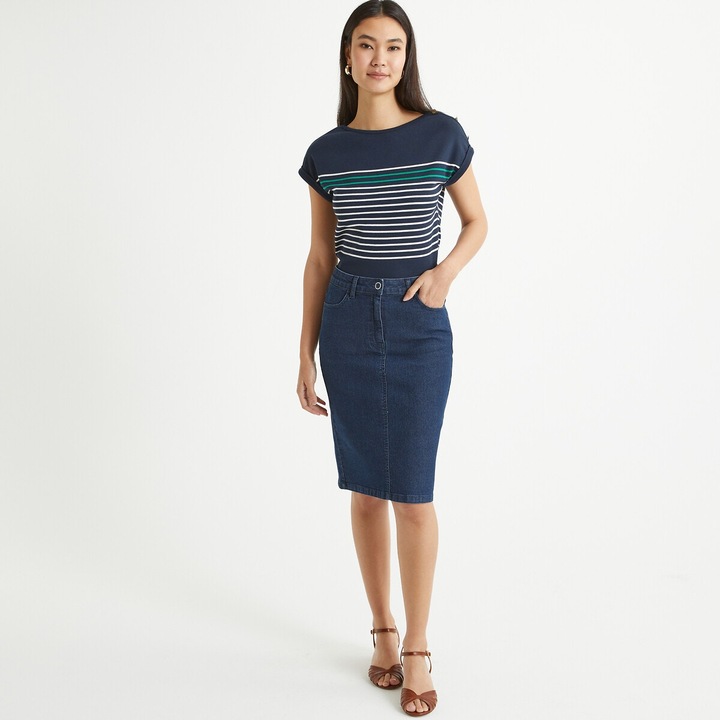 Image du produit Anne Weyburn Jupe en jean en denim stretch (48)