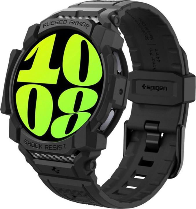 Actual product image Spigen Rugged Armor Pro Galaxy Watch 7 (44mm) Case + Band Matte Black