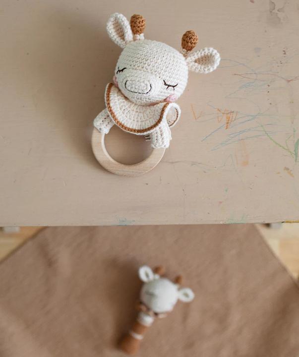 Actual product image Patti Oslo Teething Ring Goldie the Giraffe