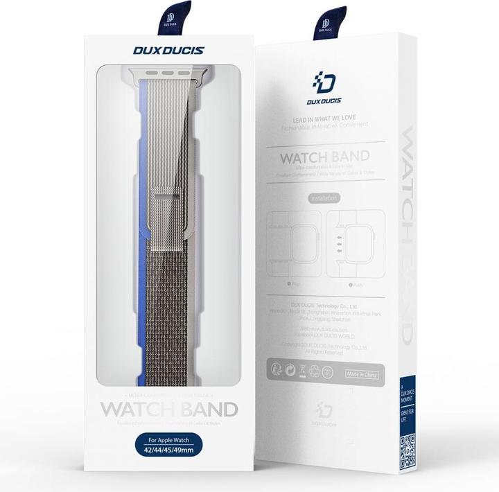 Actual product image Dux Ducis Sports Strap (44 mm, 45 mm, 42 mm, 49 mm, Nylon, Apple Watch Ultra, Apple Watch Series 2, Apple Watch Series 3, Apple Watch Series 1, Apple Watch Series 4, Apple Watch Series 5, Apple Watch Series 6, Apple Watch Series 7, Apple Watch Series 8, Apple Watch Series 9, Apple Watch SE, Apple Watch Ultra 2)