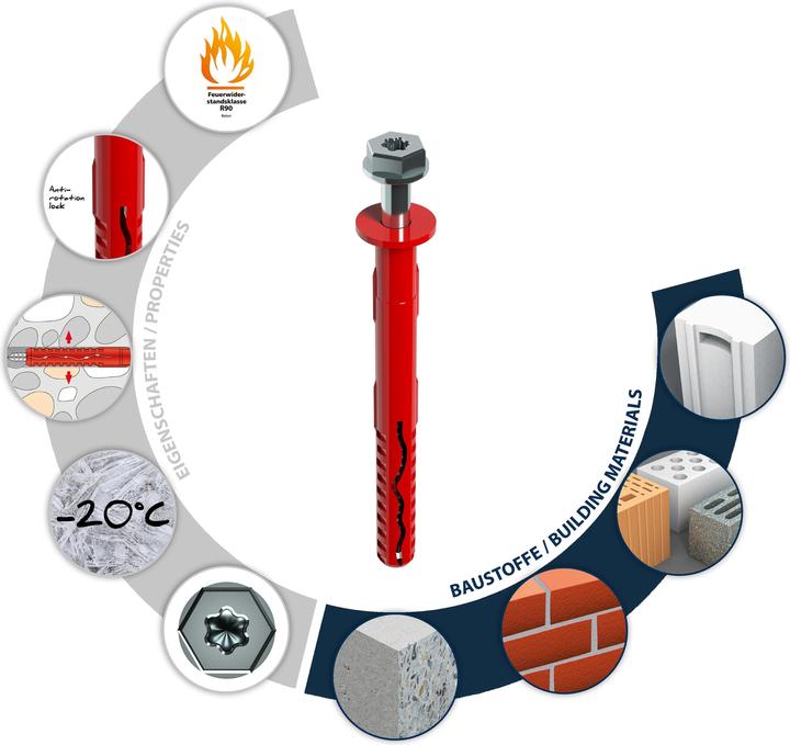 Immagine prodotto Tox Ancoraggio per telaio Fassad Fassad KB 10 x 180 mm (25 pz.)