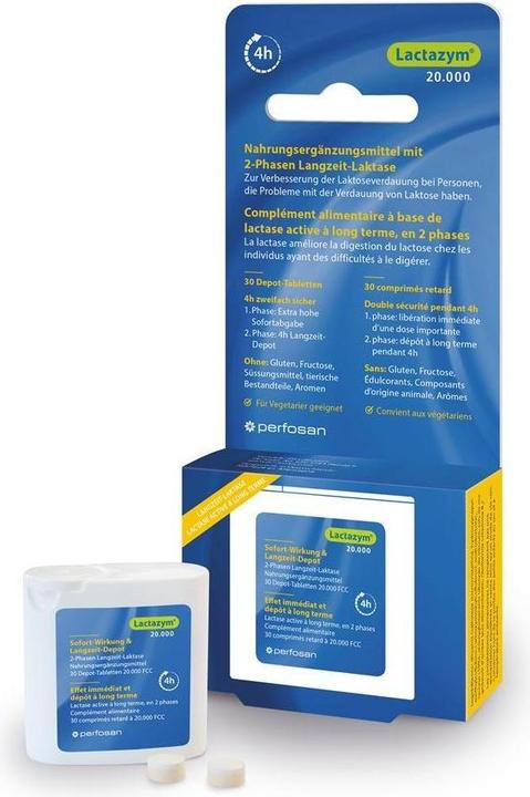 Immagine prodotto Lactazym 20.000 Langzeit-Depot Tablette (30 Pezzo/i, Pillole, 43 g)