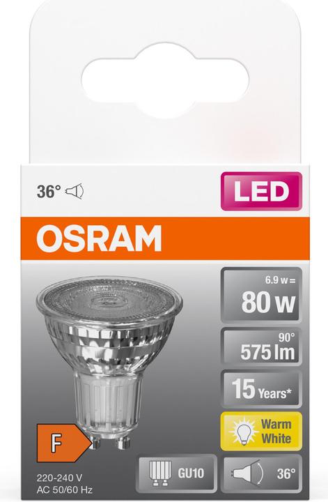 Productafbeelding Osram 1 stuks. (GU10, 6.90 W, 575 lm, 1 x, F)