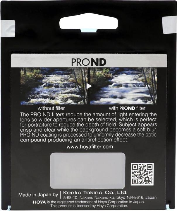 Produktbild Hoya Pro ND2 Filter (58 mm, ND- / Graufilter)