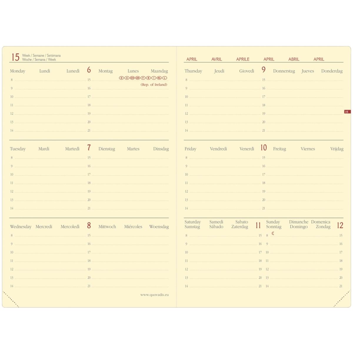 Thumbnail - Quo Vadis, Kalender, Agenda Horizontal 15 SD Everest (10 x 15 cm, Deutsch)