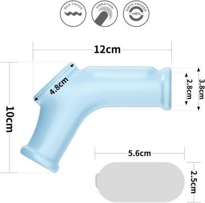 Produktbild Lovetoy Vibrating Silk Knights Ring with Scrotum Sleeve (Blue)