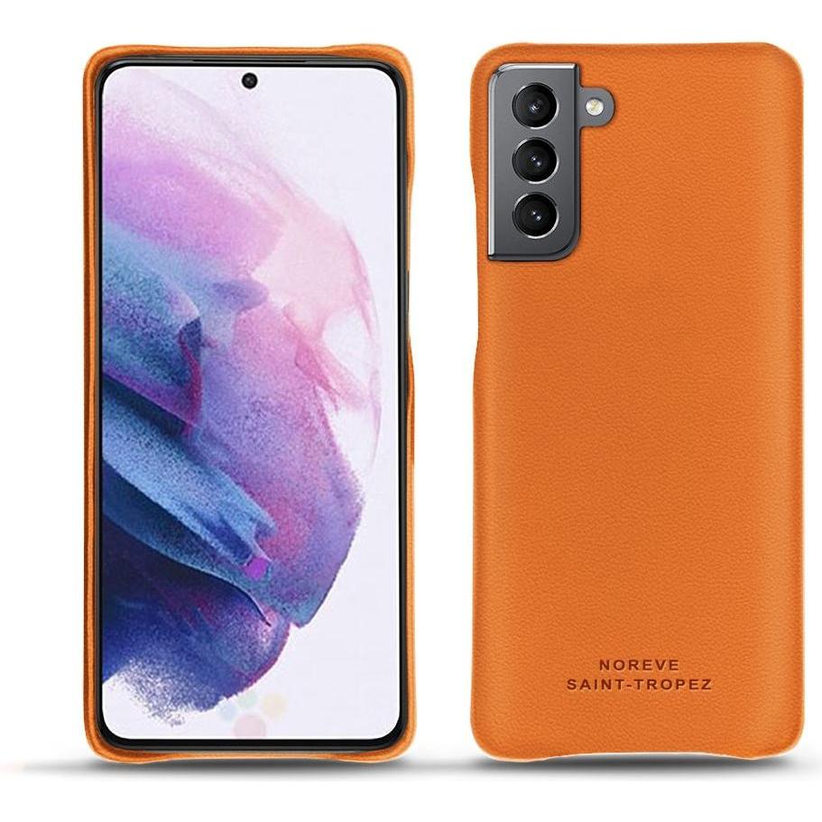 Noreve Lederschutzhülle (Samsung Galaxy S21+), Smartphone Hülle, Orange