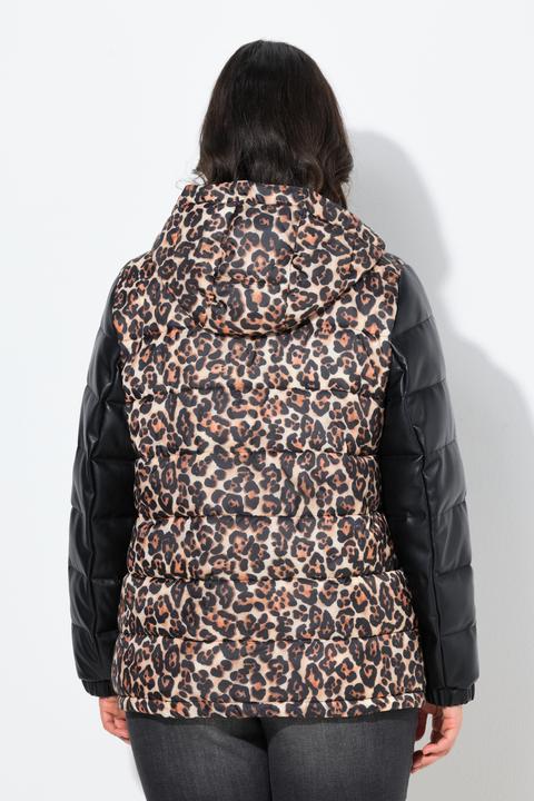 Produktbild Ulla Popken HYPRAR Steppjacke, Lederoptik/Leo, recycelt (50, 52)
