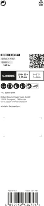 Produktbild Bosch Professional Zubehör EXPERT ‘Multi Material’ 956 XHM Säbelsägeblatt, 1 Stück