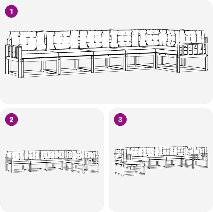 Produktbild vidaXL Outdoor-Sofa