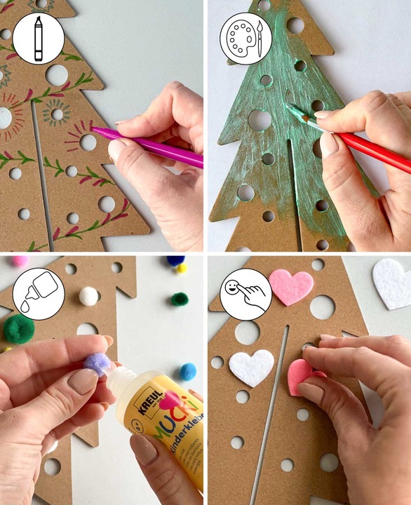 Produktbild I Am Creative Tannenbaum Set DIY, 4tlg.