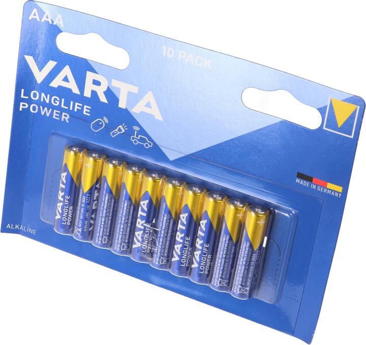 Immagine prodotto Varta Potenza di lunga durata (10 pz., AAA / LR03 / Micro / R03 / AM4 / MN2400 / KR03, 1240 mAh)