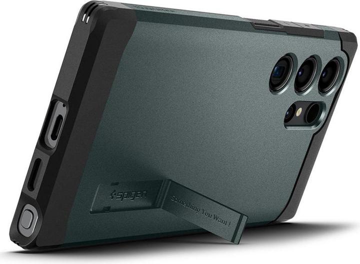 Actual product image Spigen Tough Armor S928 zielony/abyss green ACS07302 (Samsung Galaxy S24 Ultra)