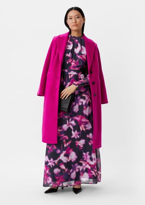 Produktbild Comma Kleid Gemustertes Chiffonkleid mit Drapierung (34)