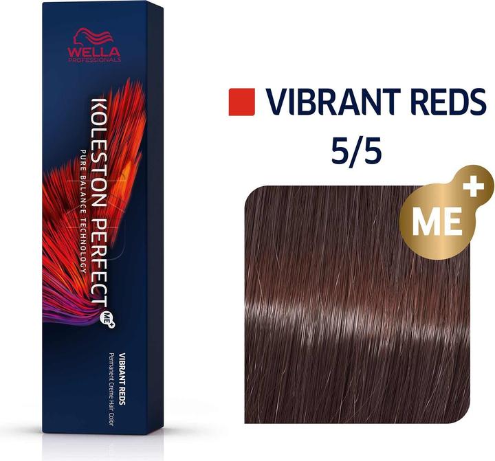 Actual product image Wella Permanent Hair Perfect Me Vibrant Red 5/5 60ml (5/5 Light brown Red violet)