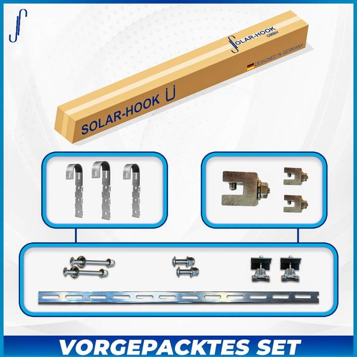 Actual product image Autarking Solar Hook BalconySolar - Fixing Set - Type E (Solar system mounting material)