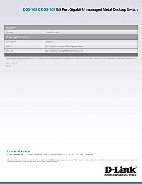 Produktbild D-Link Dgs-105 (5 Ports)