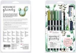 Actual product image Tombow watercolour set (Green, 5 x)