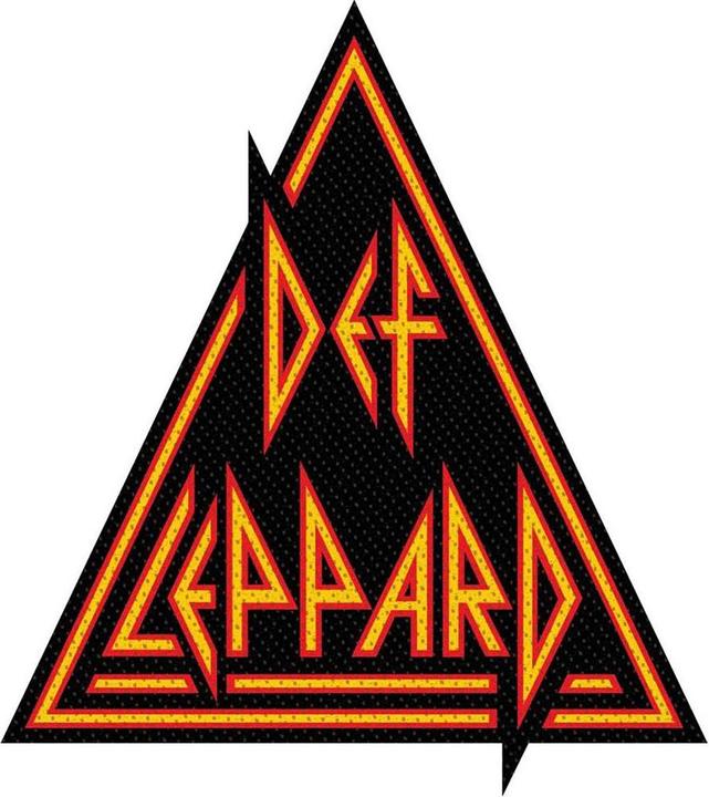 Actual product image Def Leppard Neckline patch polyester logo