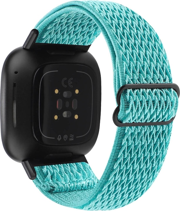 Actual product image Cover-Discount Fitbit Versa 4 / Sense 2 - Nylon Replacement Bracelet light blue (Nylon, Versa 3, Sense)