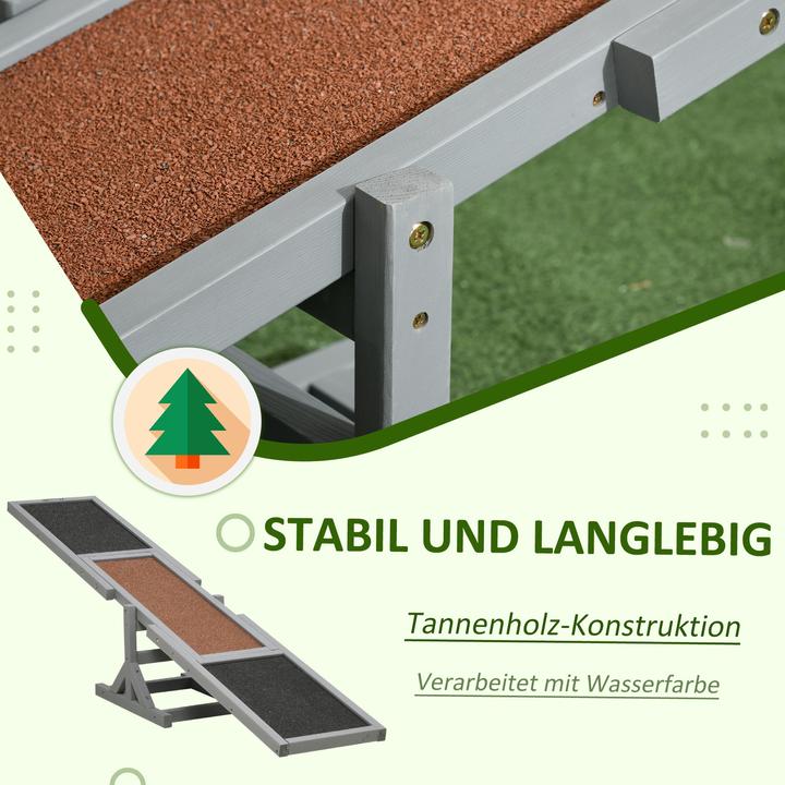 Produktbild PawHut Hundewippe mit Anti-Rutsch Belag (Agility)