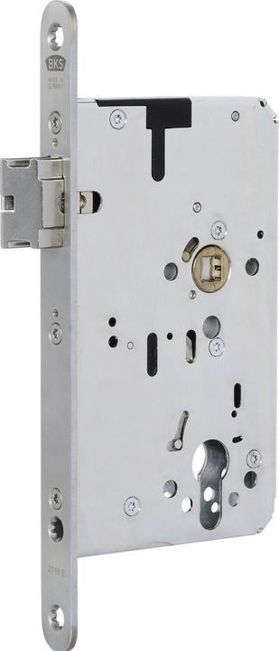 Actual product image BKS Panic mortice lock 2116 Panic function E rounded 24/65/72/9 mm DIN left / right Stainless steel... (Profile cylinder)