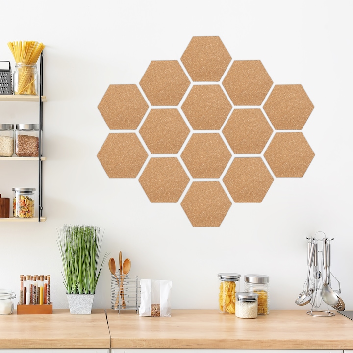 Actual product image Relaxdays 14x Tableau d'affichage en liège (Bulletin board, 20 x 17.5 cm)