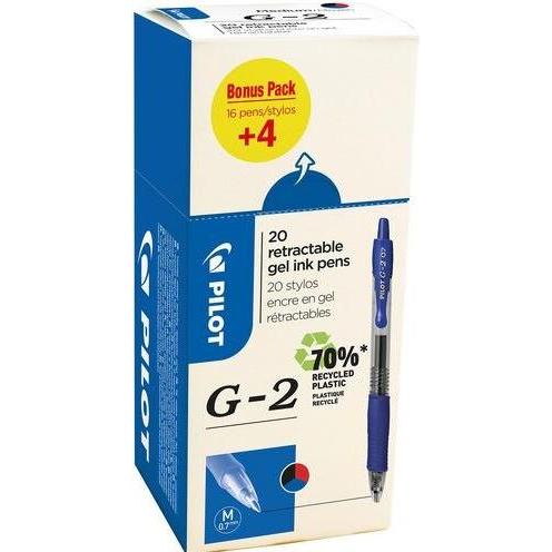 Pilot, Schreibstifte, Gelschreiber G2-7 0,4 mm Farbig sortiert (Farbig sortiert, 20 x)