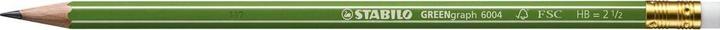 Produktbild STABILO GREENgraph Bleistift mit Radiergummi HB (2.20 mm, HB, 1x)