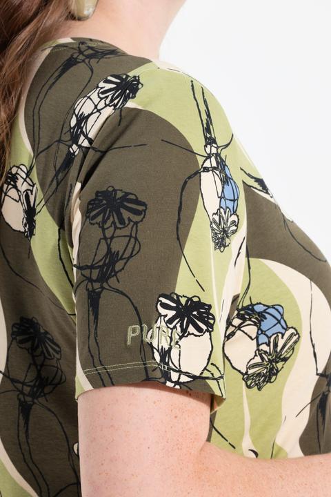 Produktbild Ulla Popken Jersey-Maxikleid, Rundhals, Halbarm (46, 48)