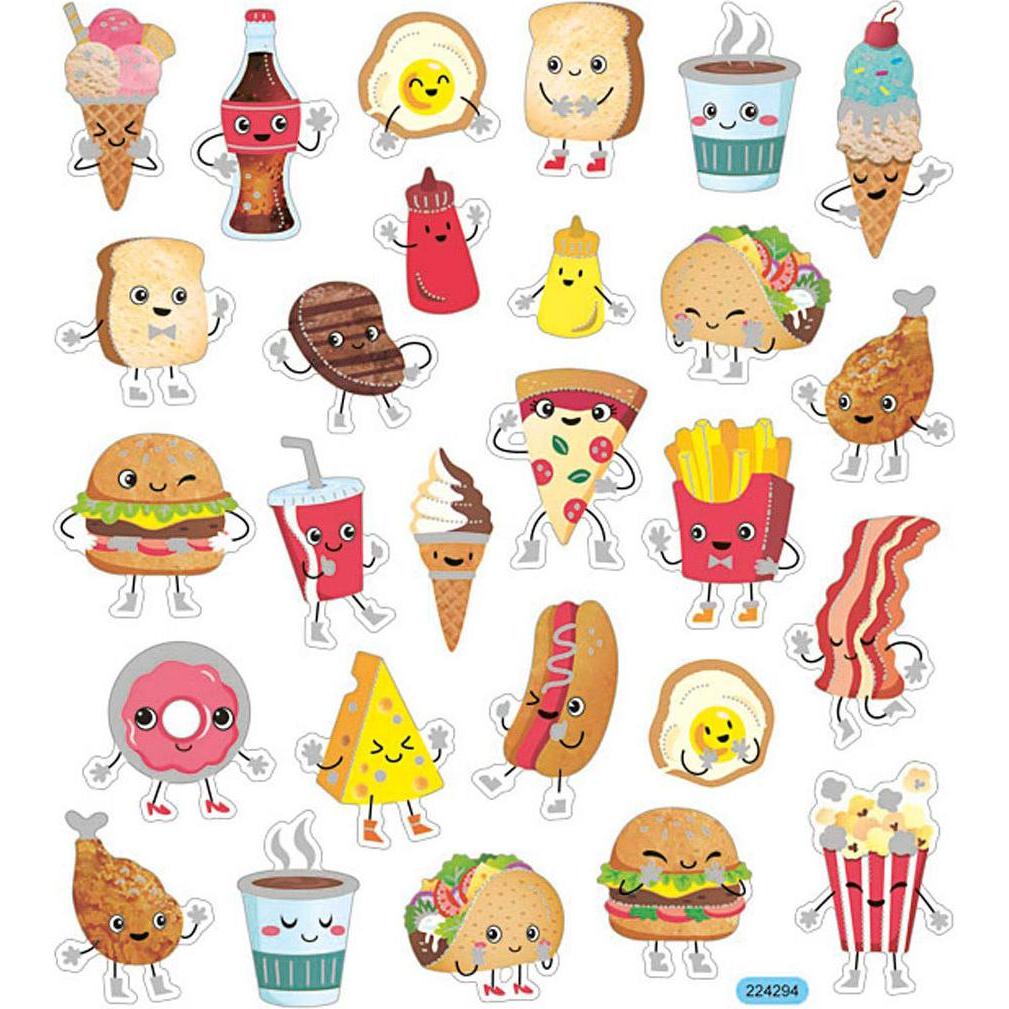 Thumbnail - Creativ Company, Sticker, Aufkleber Fast Food, 1 Blatt