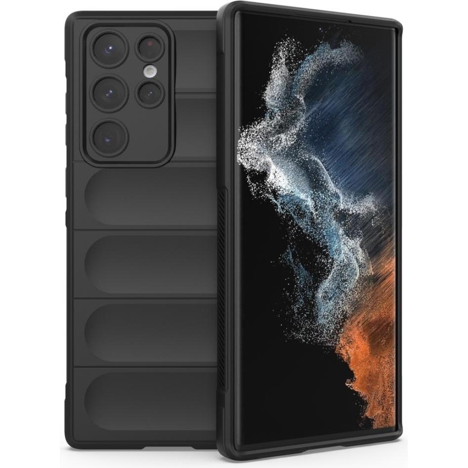 Screenguard CloudCase Samsung Galaxy S22 Ultra TPU Hülle (Samsung Galaxy S22 Ultra), Smartphone Hülle, Schwarz