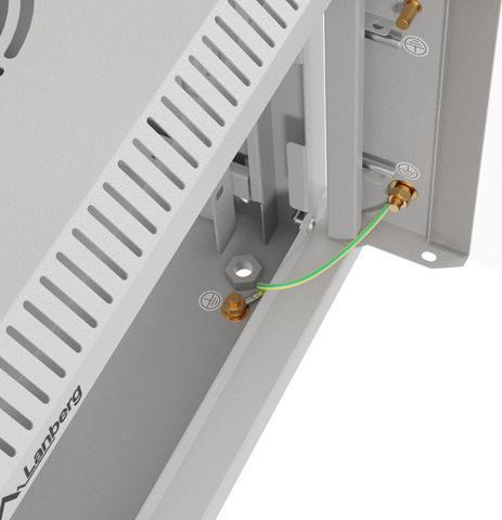 Produktbild Lanberg Szafa Instalacyjna Rack Wisząca 10 4u 300x300 Szara Drzwi Przeszklone (Flat Pack) (4 HE, 10 Zoll Rack)