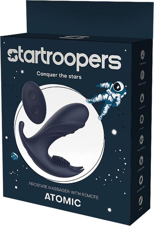 Actual product image Dreamtoys Dream Toys Startroopers Atomic Prostate Massager With Remote Anal Plug Blue 12,5 cm