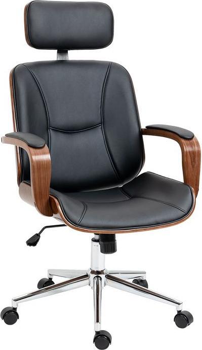 Produktbild Swisshandel24 Bürostuhl, ergonomisch, hohe Rückenlehne, Abnehmbarer Kopfstütze, Schwarz (47.50 - 57.50 cm)