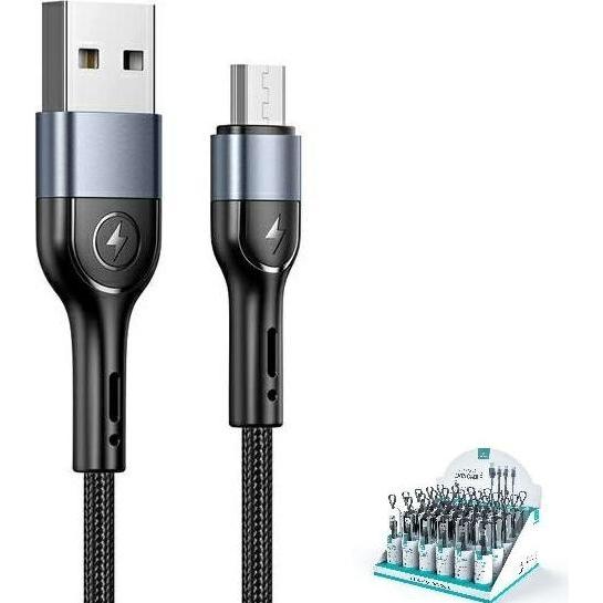 Usams Kabel pleciony U55 2A micro USB 1szt. for set U55 czarny/black 1m SJ450ZJ01 (US-SJ450) SJ45... (1 m, USB 1.0), USB...