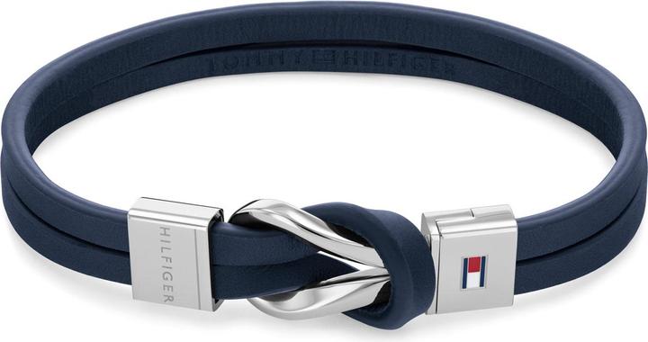 Immagine prodotto Tommy Hilfiger Bracciale con nodo intrecciato (19 cm, Acciaio inossidabile, Cuoio)