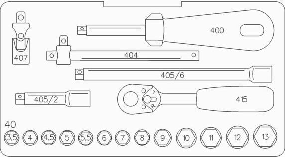 Actual product image Stahlwille Socket wrench set (13 mm, 3.5 mm)