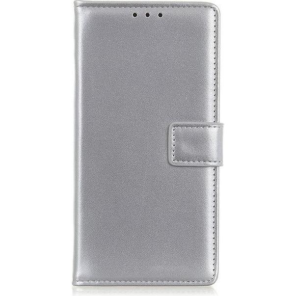 MU Classic Classic II Leder Bookcover Series (Xiaomi Mi 11i), Smartphone Hülle, Silber