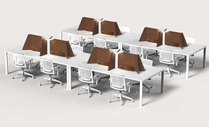 Immagine prodotto Pablo Design Ufficio d'angolo 30 lampada da tavolo con pannello acustico