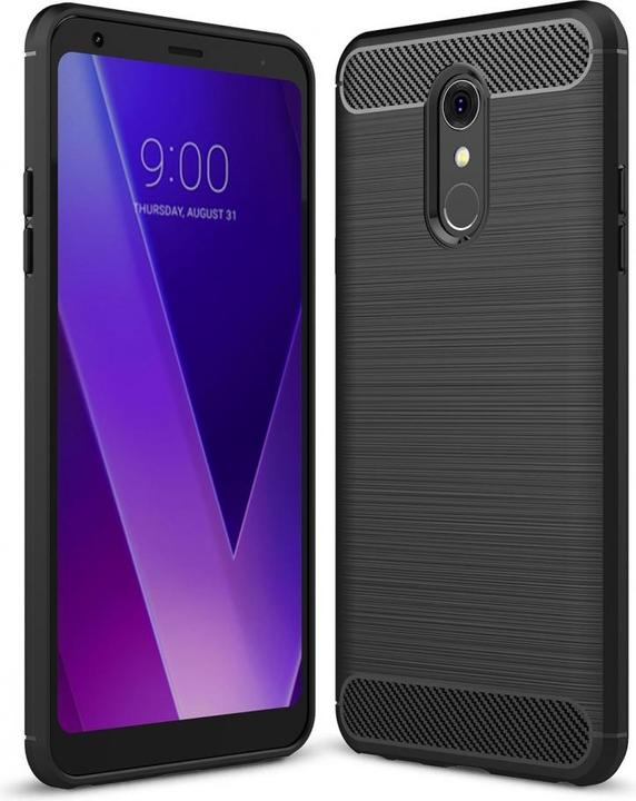 Actual product image Screenguard LG Q Stylus Cover Carbon Brushed Soft TPU (LG Q Stylus)