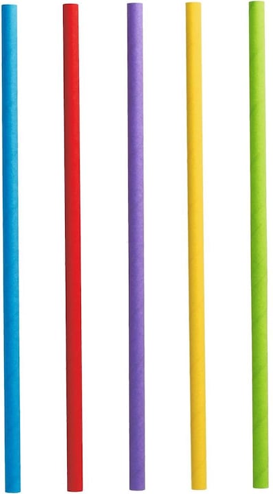Papstar 100 pailles pure couleurs assorties (100 x)