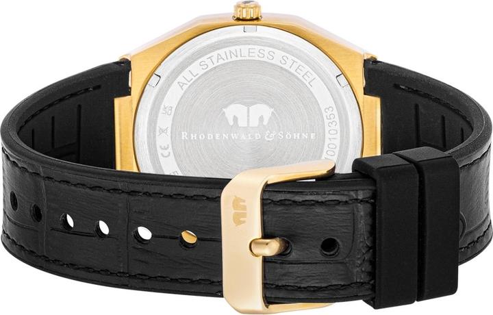 Produktbild Herren Quarzuhr Cooledge Echtleder/Silikon schwarz - 26517 (Analoguhr, 42 mm)