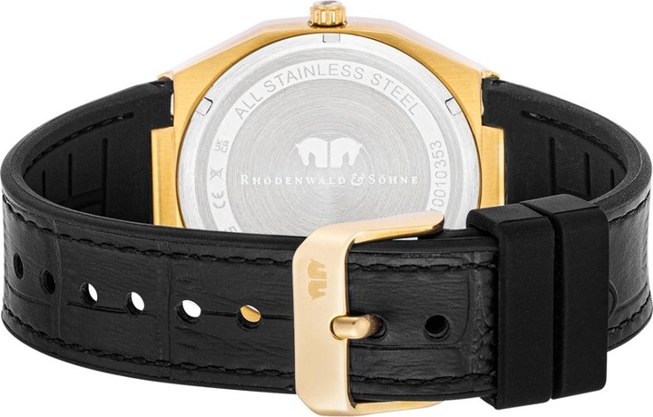 Produktbild Herren Quarzuhr Cooledge Echtleder/Silikon schwarz - 26517 (Analoguhr, 42 mm)