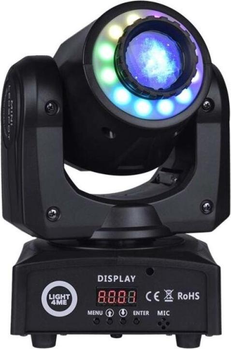 Actual product image No Name LIGHT4ME 30 SPOT RING portable small moving head. (60 W, LED)