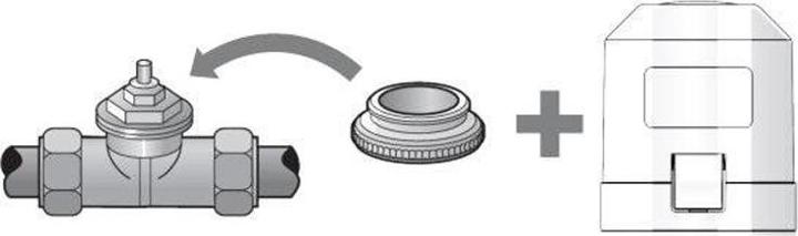 Actual product image EQ-3 Valve adapter VA80